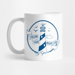 Nautical lettering: Follow you light Mug